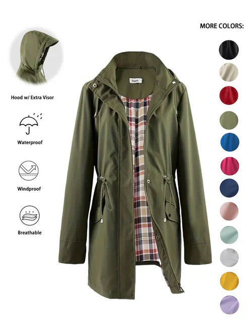 ❤️‍🔥New Arrival-50% Off🥰Solid Color Casual Jackets, Waterproof and Windproof Coats, Hooded Windbreakers