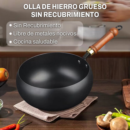 🔥Oferta especial 2025🔥en olla de hierro gruesa sin recubrimiento