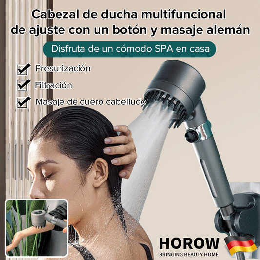🚿 ¡COMPRA 2 LLEVA 3! ✨ Cabezal de Ducha Multifuncional Alemán - Masaje de Lluvia y Ahorro de Agua, Instalación Instantánea sin Herramientas 💦📦