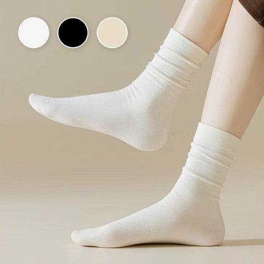 Women's Soft Solid Color Crew Socks