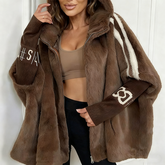 🔥New Arrivals Hot Sale: Sale 50%OFF⚡Women's Casual Hooded Zip-Up Plush Coat