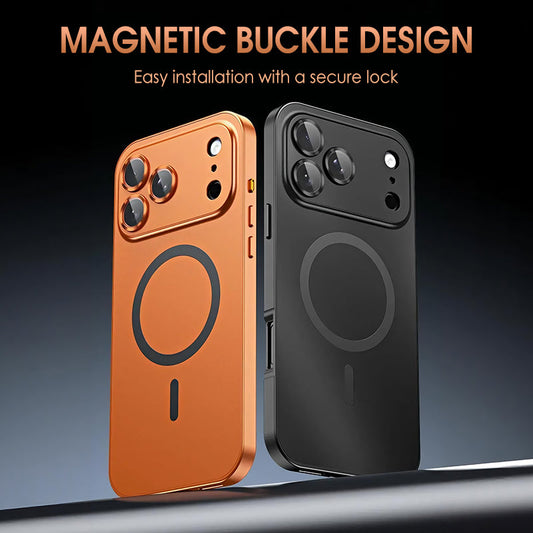 Magnetic Buckle Case with Metal Frame for iPhone