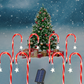 Christmas Outdoor Solar Candy Cane Lights