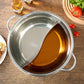 Stainless Steel Shabu Hot Pot with Divider